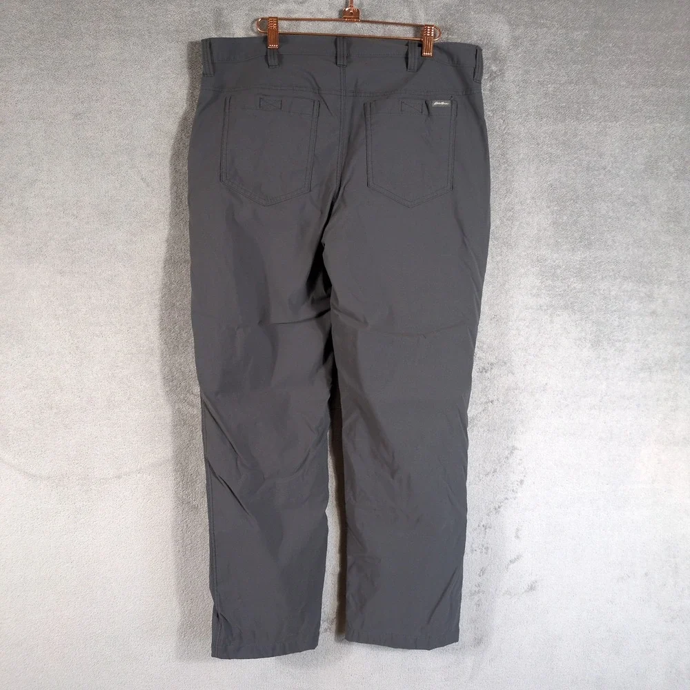 Eddie Bauer Mens Fleece Lined Tech Pants Gray 38x32 Insulated Hiking Outdoor